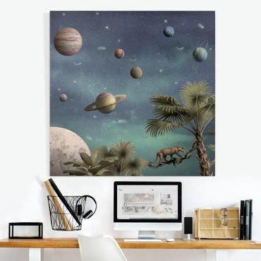 Print on canvas - Jungle guardians of the planets - Square 1:1