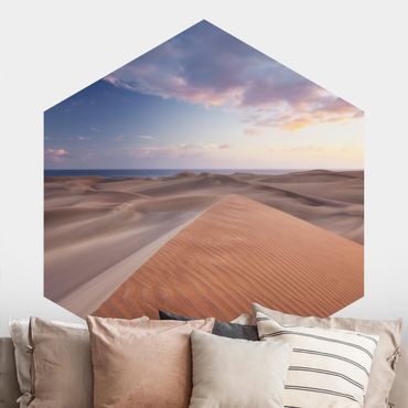 Self-adhesive hexagonal pattern wallpaper - View Of Dunes