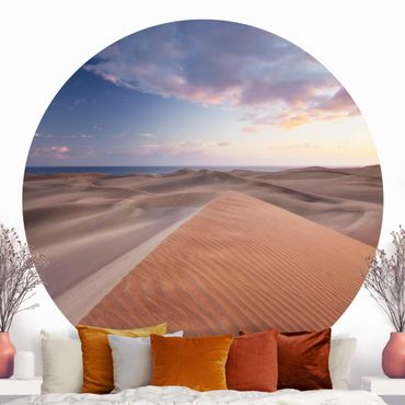 Self-adhesive round wallpaper beach - View Of Dunes