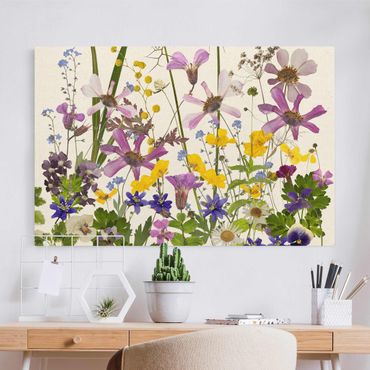 Natural canvas print - Fragrant Flower Meadow - Landscape format 3:2