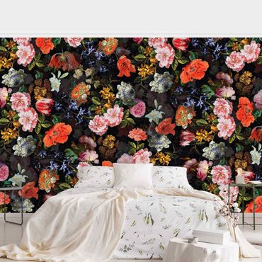 Wallpaper - Dark Flower Bouquet