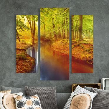 Print on canvas 3 parts - Autumn Forest