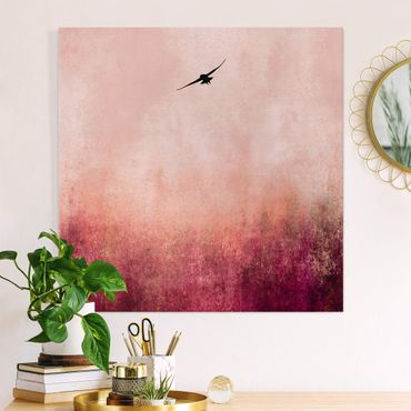 Print on canvas - Bird In Sunset