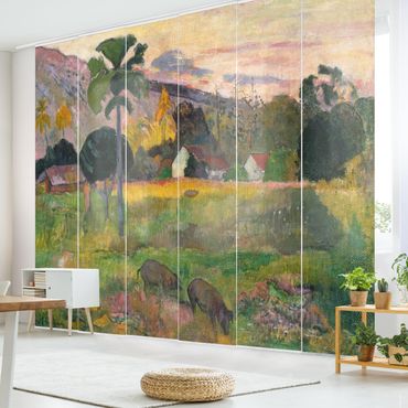 Sliding panel curtains set - Paul Gauguin - Haere Mai (Come Here)