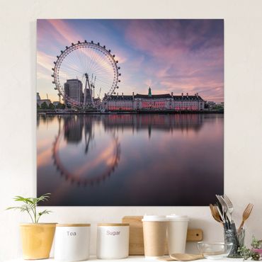 Print on canvas - London Eye at Dawn