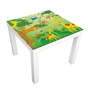 Adhesive film for furniture IKEA - Lack side table - No.IS87 Jungle Game