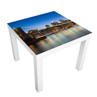 Adhesive film for furniture IKEA - Lack side table - Brooklyn Bridge In New York