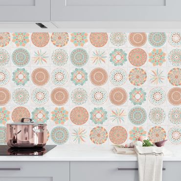 Kitchen wall cladding - Hand Paintes Mandala Pattern