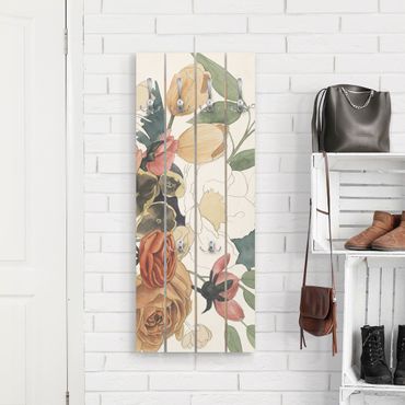 Coat rack - Drawing Flower Bouquet In Red And Sepia II