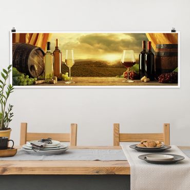 Panoramic poster kitchen - Wine With A View