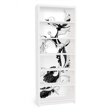 Adhesive film for furniture IKEA - Billy bookcase - Tendril In Ink