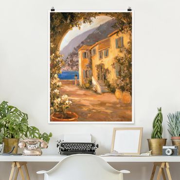 Poster architecture & skyline - Italian Countryside - Floral Bow