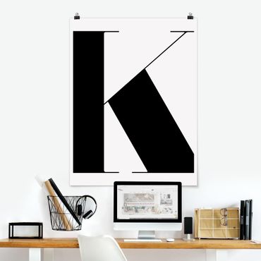 Poster quote - Antiqua Letter K