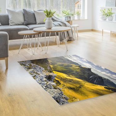 Vinyl Floor Mat - Mountains And Valley Of The Lechtal Alps In Tirol - Landscape Format 3:2