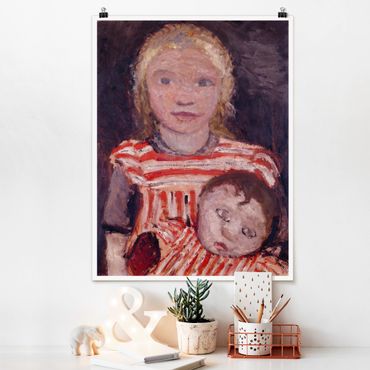 Poster art print - Paula Modersohn-Becker - Girl with Doll