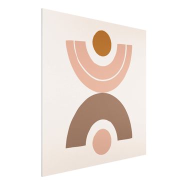 Print on forex - Line Art Pastel Abstract Shapes