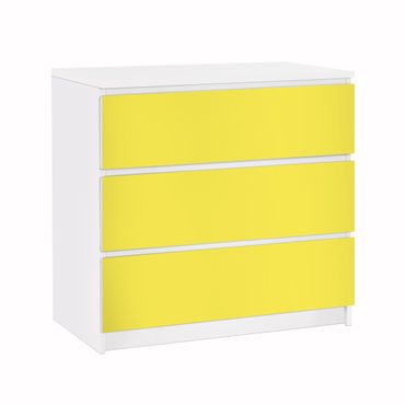 Adhesive film for furniture IKEA - Malm chest of 3x drawers - Colour Lemon Yellow