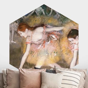 Self-adhesive hexagonal pattern wallpaper - Edgar Degas - Bowing Ballerinas