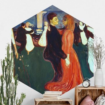 Self-adhesive hexagonal pattern wallpaper - Edvard Munch - The Dance Of Life