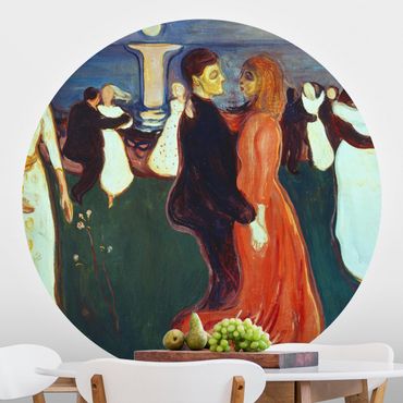 Self-adhesive round wallpaper - Edvard Munch - The Dance Of Life