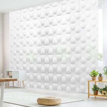 Sliding panel curtains set - Floral Design In 3D