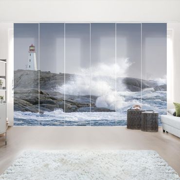 Sliding panel curtains set - Lighthouse