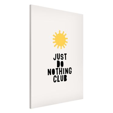 Magnetic memo board - Do Nothing Club Yellow
