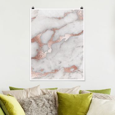 Poster - Marble Look With Glitter