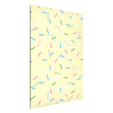 Magnetic memo board - Colourful Confetti Of Pastel Stripes