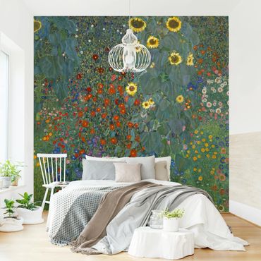 Wallpaper - Gustav Klimt - Garden Sunflowers
