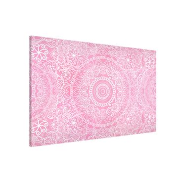 Magnetic memo board - Pattern Mandala Light Pink