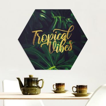 Alu-Dibond hexagon - Jungle - Tropical Vibes