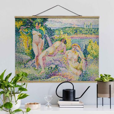 Fabric print with poster hangers - Henri Edmond Cross - Nymphes