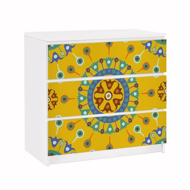 Adhesive film for furniture IKEA - Malm chest of 3x drawers - Wayuu Design