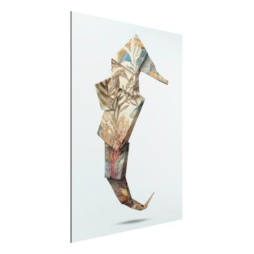 Print on aluminium - Origami Seahorse