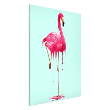 Magnetic memo board - Melting Flamingo
