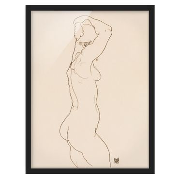 Framed prints - Egon Schiele - Female Nude