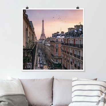 Poster - The Eiffel Tower In The Setting Sun