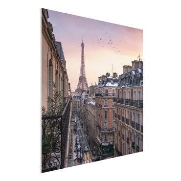 Print on forex - The Eiffel Tower In The Setting Sun - Square 1:1