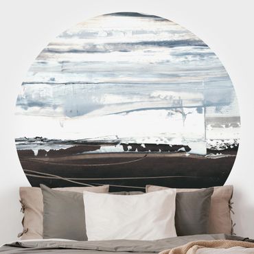 Self-adhesive round wallpaper - Icy Horizon II