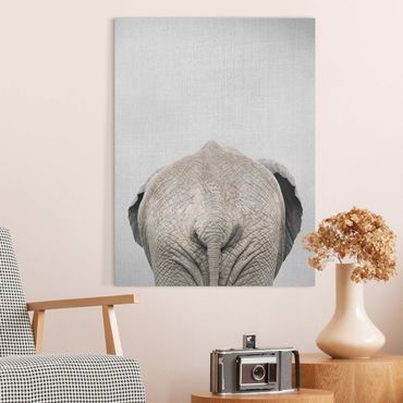 Canvas print - Elephant From Behind - Portrait format 3:4