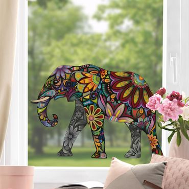 Window sticker - Elephant Pattern
