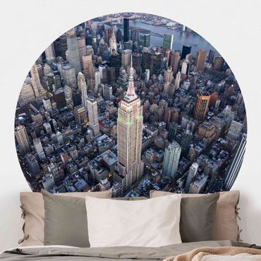 Self-adhesive round wallpaper - Empire State Of Mind