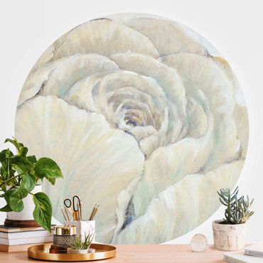 Self-adhesive round wallpaper - English Rose Pastel