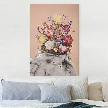 Print on canvas - Enkel Dika - Space Suit With Flowers - Portrait format 2x3