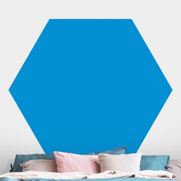 Self-adhesive hexagonal pattern wallpaper - Gentian