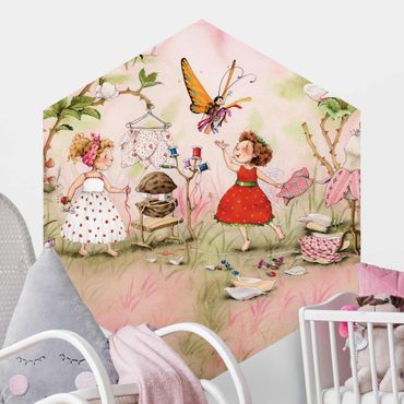 Self-adhesive hexagonal pattern wallpaper - The Strawberry Fairy - Tailor's Room