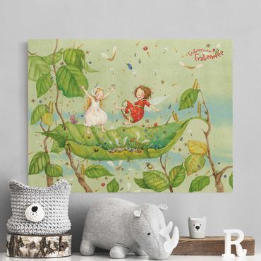 Natural canvas print - Little Strawberry Strawberry Fairy - Trampoline - Landscape format 4:3