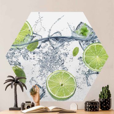 Self-adhesive hexagonal pattern wallpaper - Refreshing Lime