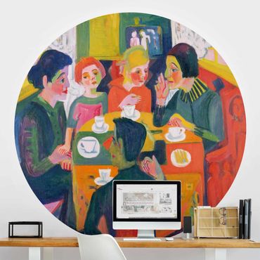 Self-adhesive round wallpaper - Ernst Ludwig Kirchner - Coffee Table
